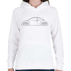 PRINTFASHION Beetle profil - Női kapucnis pulóver - Fehér