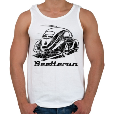 PRINTFASHION Beetle run eroded - Férfi atléta - Fehér atléta, trikó