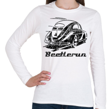 PRINTFASHION Beetle run eroded - Női hosszú ujjú póló - Fehér női póló