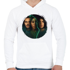 PRINTFASHION Behind her eyes - Férfi kapucnis pulóver - Fehér