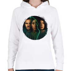 PRINTFASHION Behind her eyes - Női kapucnis pulóver - Fehér