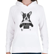 PRINTFASHION Being normal is boring - Női kapucnis pulóver - Fehér