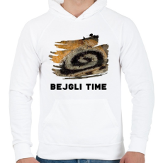 PRINTFASHION Bejgli Time - Férfi kapucnis pulóver - Fehér