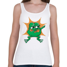 PRINTFASHION Béka dab - Női atléta - Fehér női trikó