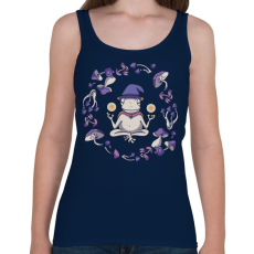 PRINTFASHION Béka és magic mushrooms - Női atléta - Sötétkék