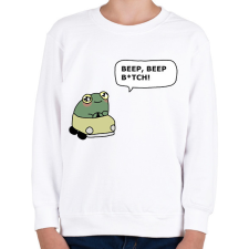 PRINTFASHION Béka - Gyerek pulóver - Fehér gyerek pulóver, kardigán