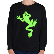 PRINTFASHION Béka - Gyerek pulóver - Fekete gyerek pulóver, kardigán