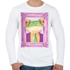 PRINTFASHION Béka kép - Férfi hosszú ujjú póló - Fehér