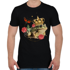 PRINTFASHION Béka király - Férfi póló - Fekete férfi póló