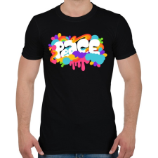 PRINTFASHION Béke és szerelem - Férfi póló - Fekete férfi póló