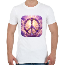 PRINTFASHION Békejel - Férfi póló - Fehér férfi póló