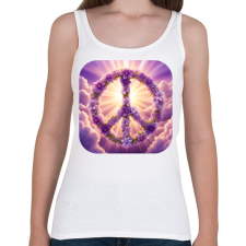 PRINTFASHION Békejel - Női atléta - Fehér női trikó