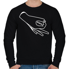 PRINTFASHION Belenéztél! - Férfi pulóver - Fekete férfi pulóver, kardigán
