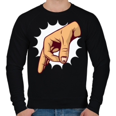 PRINTFASHION Belenéztél - Férfi pulóver - Fekete