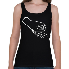 PRINTFASHION Belenéztél! - Női atléta - Fekete női trikó