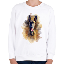 PRINTFASHION Belga juhász kutya - Gyerek pulóver - Fehér gyerek pulóver, kardigán