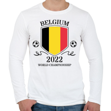 PRINTFASHION Belgium 2022 - Férfi hosszú ujjú póló - Fehér férfi póló