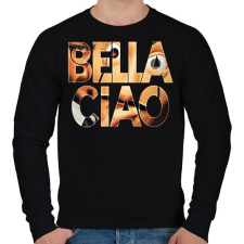 PRINTFASHION Bella Ciao-01 - Férfi pulóver - Fekete férfi pulóver, kardigán