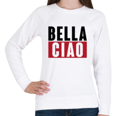 PRINTFASHION BELLA CIAO - fekete-piros - Női pulóver - Fehér