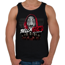 PRINTFASHION Bella Ciao - Férfi atléta - Fekete
