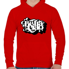 PRINTFASHION bella ciao - Férfi kapucnis pulóver - Piros férfi pulóver, kardigán