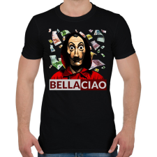 PRINTFASHION Bella Ciao - Férfi póló - Fekete férfi póló
