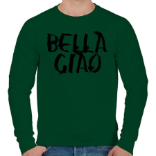 PRINTFASHION Bella ciao graffiti fekete - Férfi pulóver - Sötétzöld férfi pulóver, kardigán