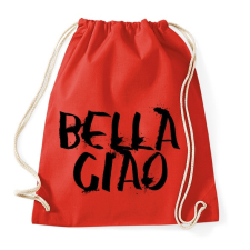 PRINTFASHION Bella ciao graffiti fekete - Sportzsák, Tornazsák - Piros tornazsák