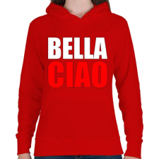 PRINTFASHION Bella ciao - Női kapucnis pulóver - Piros női pulóver, kardigán