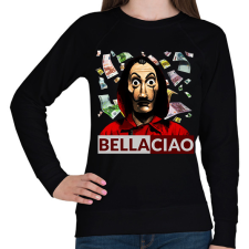 PRINTFASHION Bella Ciao - Női pulóver - Fekete női pulóver, kardigán