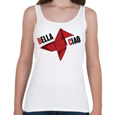 PRINTFASHION Bella Ciao origami - Női atléta - Fehér női trikó