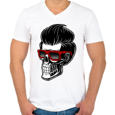 PRINTFASHION Belőtt séró - Férfi V-nyakú póló - Fehér férfi póló