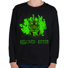 PRINTFASHION beloved kitten - Gyerek pulóver - Fekete