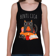 PRINTFASHION Benti cica - Női atléta - Fekete