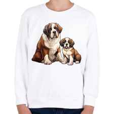 PRINTFASHION Bernáthegyi kutyák - Gyerek pulóver - Fehér gyerek pulóver, kardigán