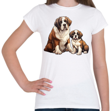 PRINTFASHION Bernáthegyi kutyák - Női póló - Fehér női póló