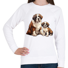 PRINTFASHION Bernáthegyi kutyák - Női pulóver - Fehér