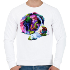 PRINTFASHION Bernáthegyi színesben - Férfi pulóver - Fehér férfi pulóver, kardigán