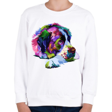 PRINTFASHION Bernáthegyi színesben - Gyerek pulóver - Fehér gyerek pulóver, kardigán