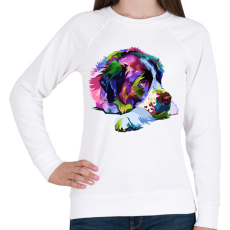 PRINTFASHION Bernáthegyi színesben - Női pulóver - Fehér