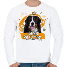 PRINTFASHION Berni pásztor firka - Férfi pulóver - Fehér férfi pulóver, kardigán