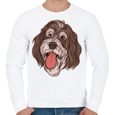 PRINTFASHION Bernipásztor - Férfi pulóver - Fehér férfi pulóver, kardigán