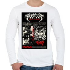 PRINTFASHION Berserk - Guts - Férfi hosszú ujjú póló - Fehér