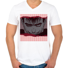 PRINTFASHION BERSERK GUTS - Férfi V-nyakú póló - Fehér
