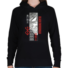 PRINTFASHION berserk - Női kapucnis pulóver - Fekete