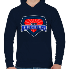 PRINTFASHION BEST BULIKILLER - Férfi kapucnis pulóver - Sötétkék férfi pulóver, kardigán