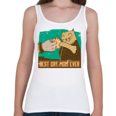 PRINTFASHION Best Cat Mom Ever - Női atléta - Fehér