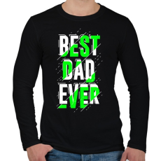 PRINTFASHION Best Dad Ever - Férfi hosszú ujjú póló - Fekete