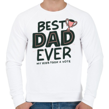 PRINTFASHION Best Dad Ever - Férfi pulóver - Fehér férfi pulóver, kardigán