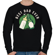 PRINTFASHION Best Dad Ever - Férfi pulóver - Fekete férfi pulóver, kardigán